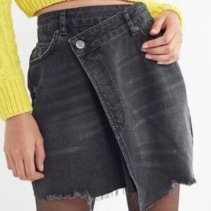 BDG asymmetrical denim wrap skirt in size M